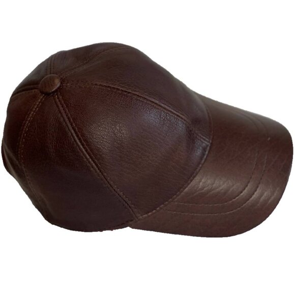 Real Lambskin Leather Ball Cap – Premium Leather Hat | Dad Hat - Picture 4 of 4